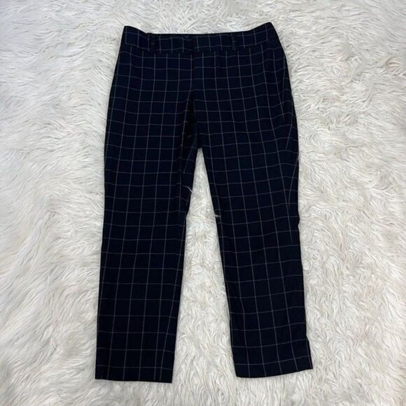 Calvin Klein Pants - Calvin Klein Black Plaid Check Women’s Trouser Straight Leg Work Pants 10 Crop